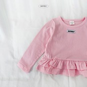 【取寄/韓国直送】BAYVERY  カンカンフリルTシャツ｜秋服｜韓国子供服｜26/AT