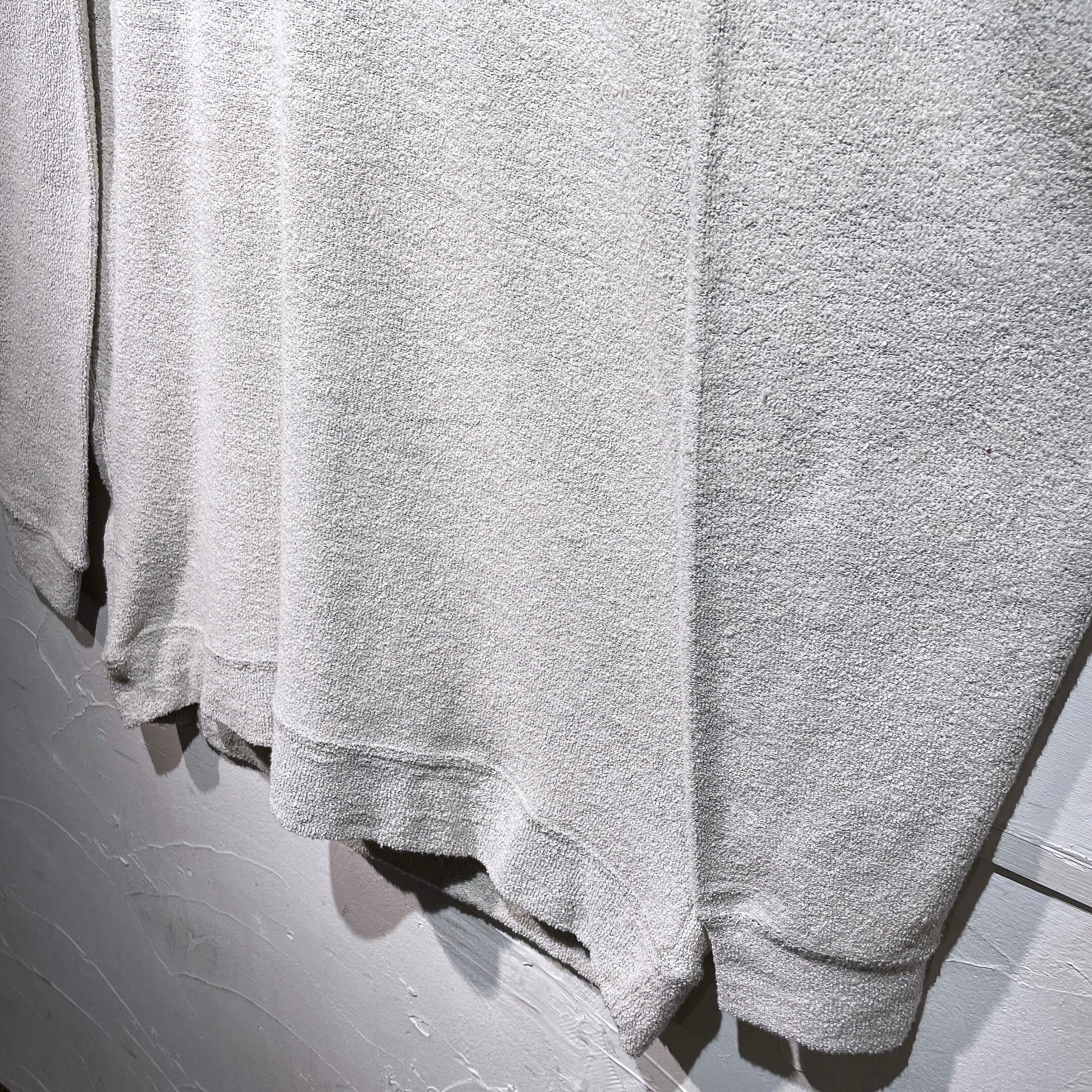 Ecru white color solid nep embroidery cotton knit