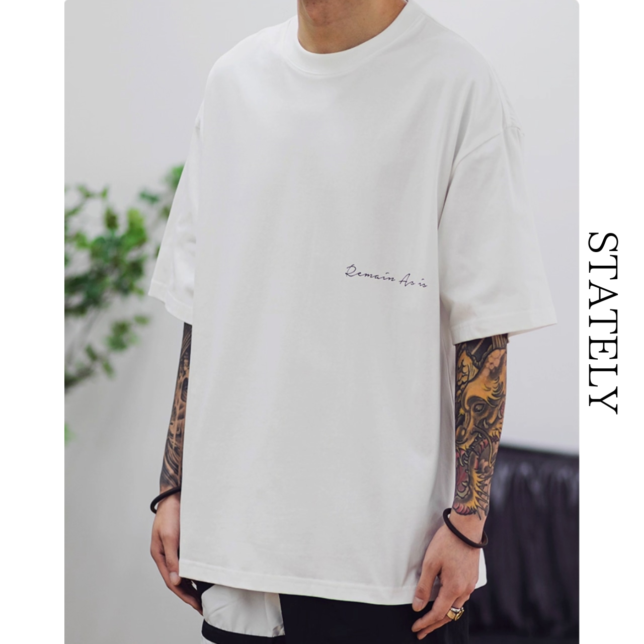 "Remain As is" ロゴプリントTシャツ/3color_T219・画像5