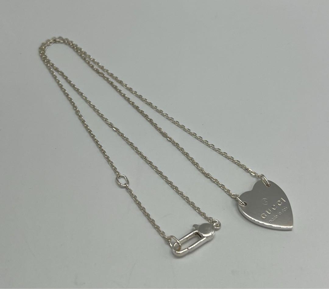 グッチ GUCCI ハートプレート ネックレス Ag925