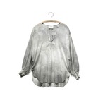 【Vネック炭染めギャザープルオーバー】TOPS154-3