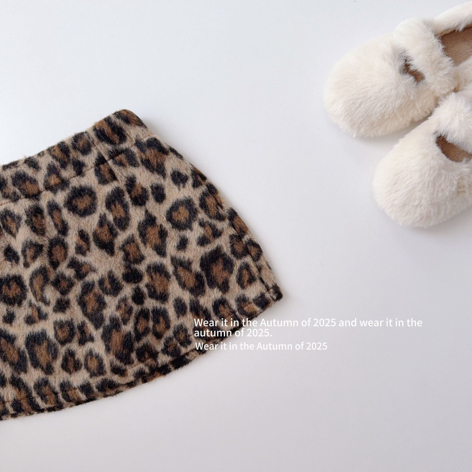 インパン付きレオパードミニスカート