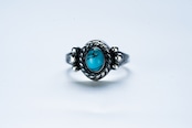 R-094 Native oval signet ring (turquoise)