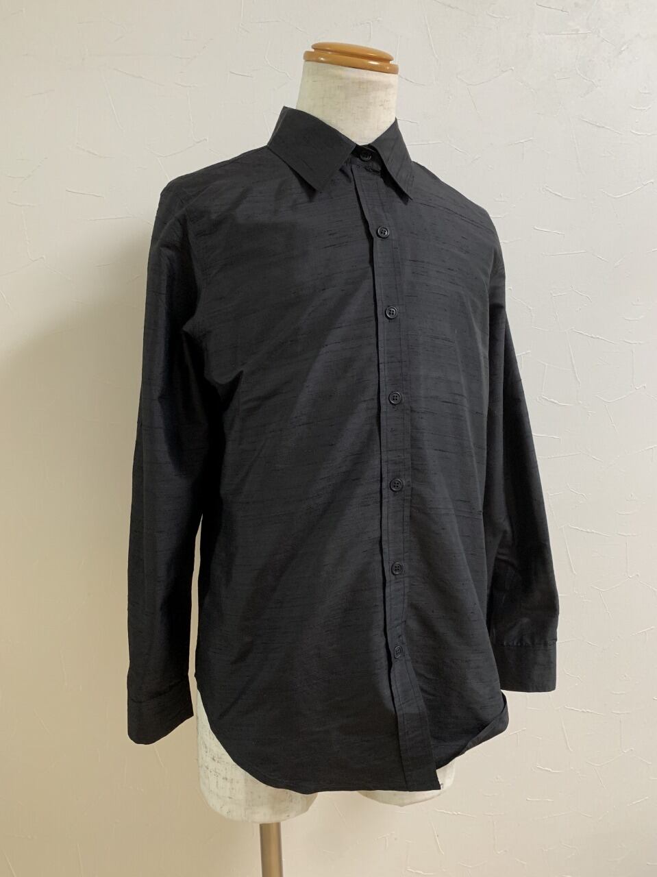 1980～90's Silk Woven Pattern Long Sleeve Shirt