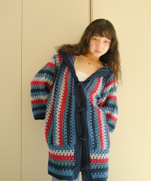 【ご予約分】80's handmade crochet cardigan