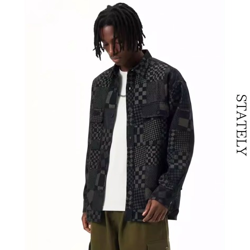 Pattern Check オーバーシャツ_T245 画像