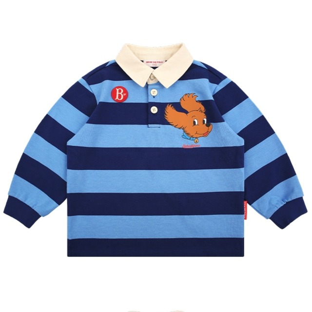 [BEBE DE PINO] Jesse stripe rugby tee 正規品 韓国ブランド 韓国ファッション 韓国代行 韓国通販 ベベドピノ 日本 店舗 韓国 子供服 bebedepino