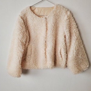【USED】ファーコート　ホワイト　Mサイズ　美品