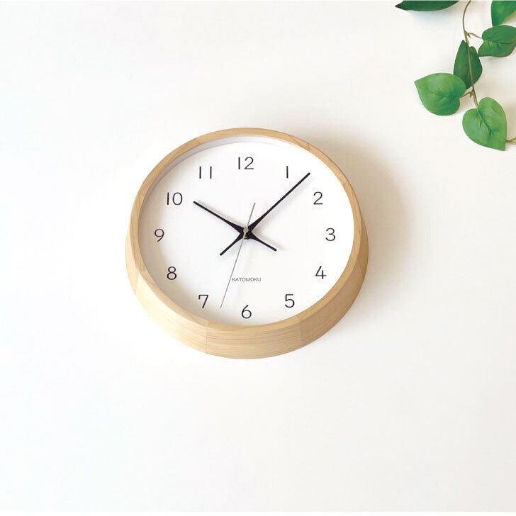 KATOMOKU muku オーク 13 km-104OA 電波時計 KATOMOKU muku clock 13 ウォールナット km-104WA 掛け時計