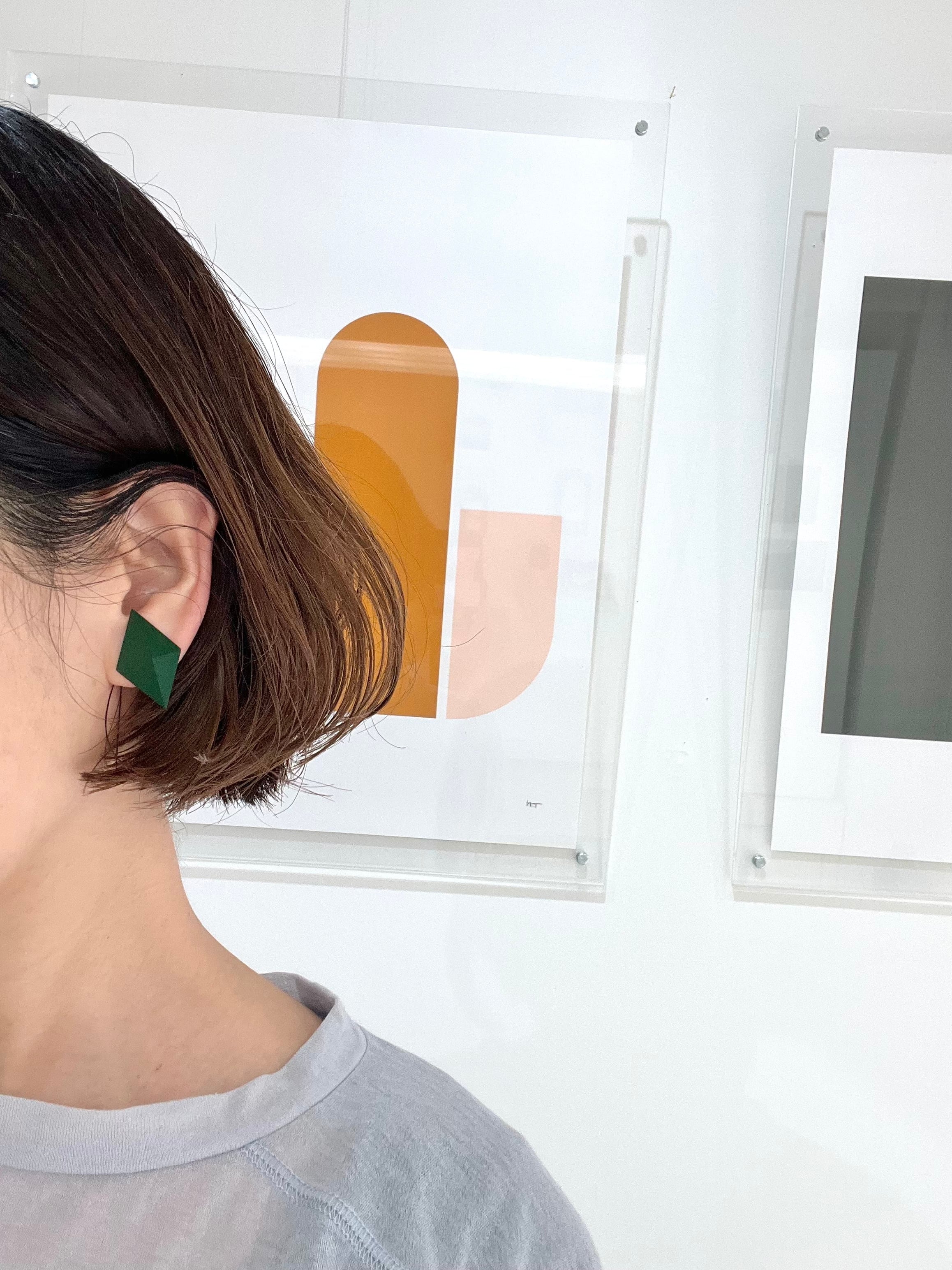 corchea /  small dia earring【emerald】