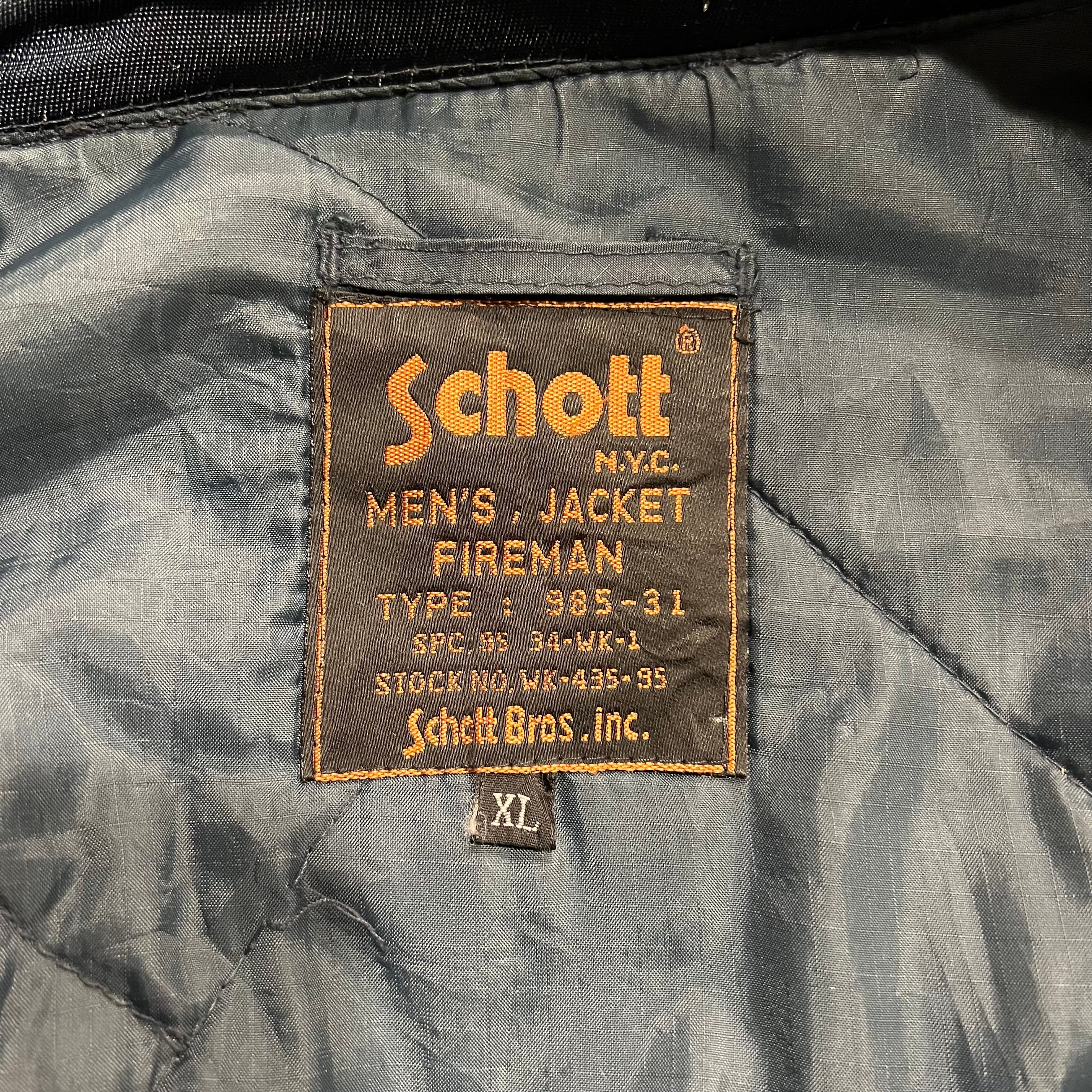 90s Schott Fireman Jacket ショット ファイヤーマン ジャケット 985