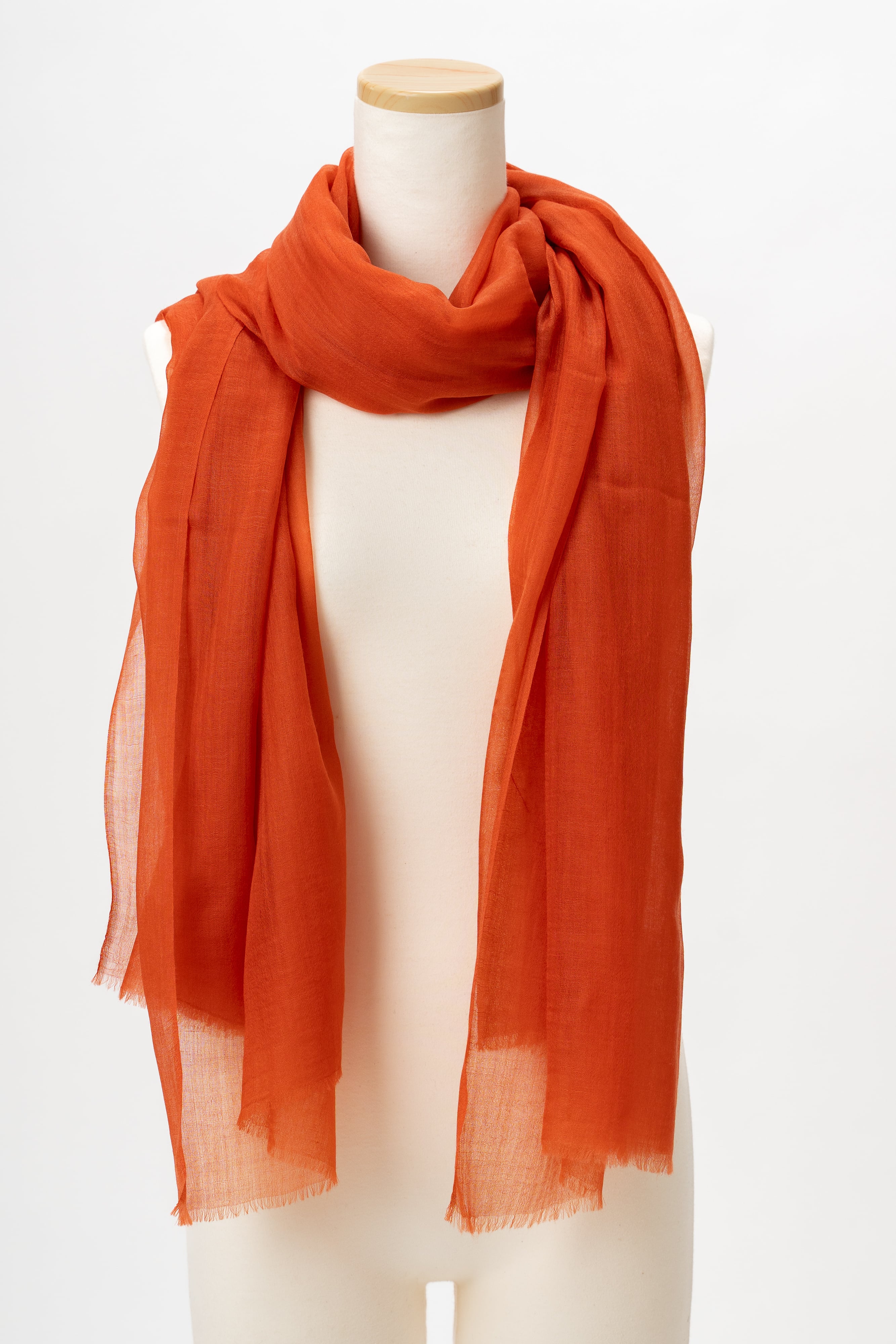 Tango - タンゴ/タンジェリンオレンジ カシミヤストール100% 幅100cm