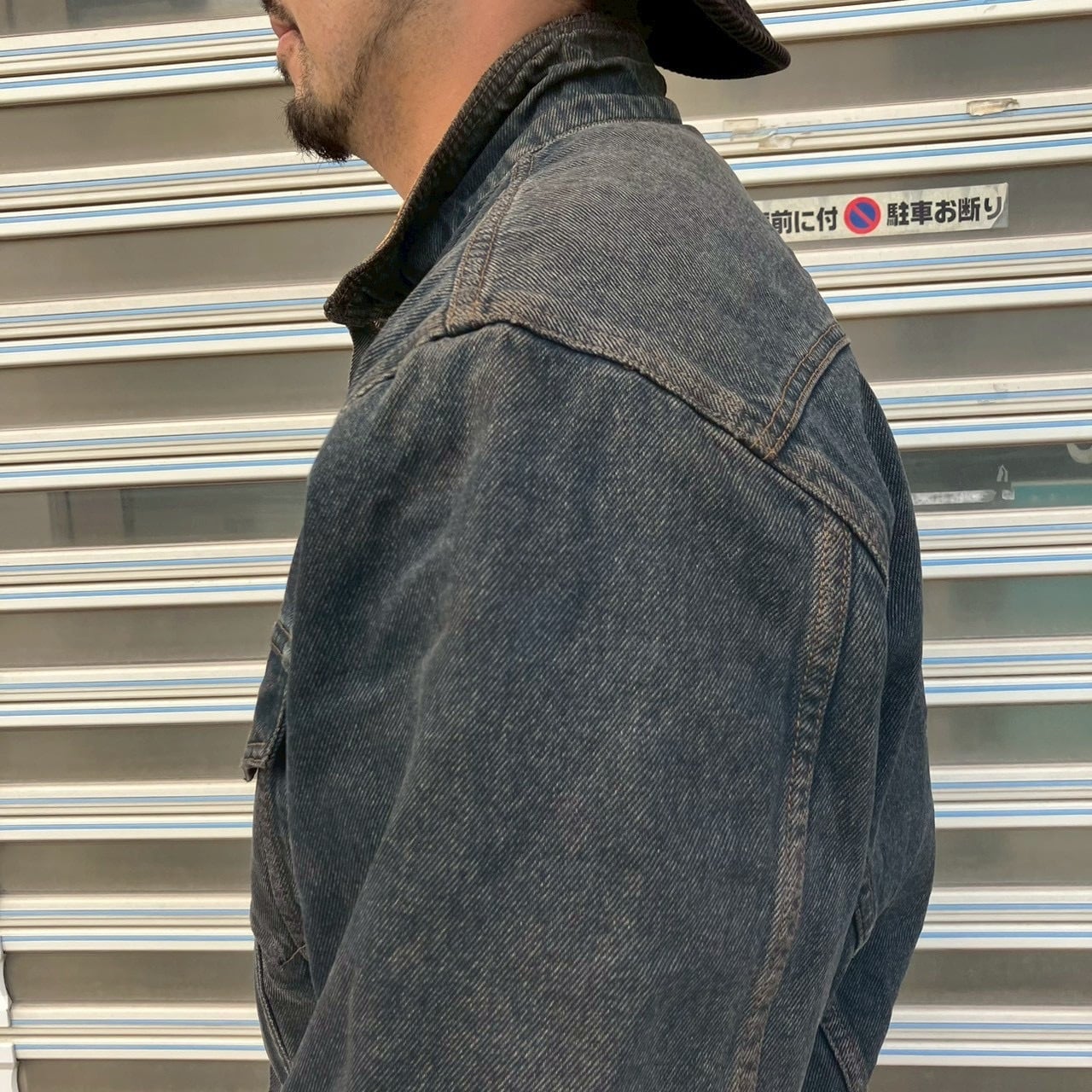 90s Levi's リーバイス キルティング デニムジャケット 襟レザー