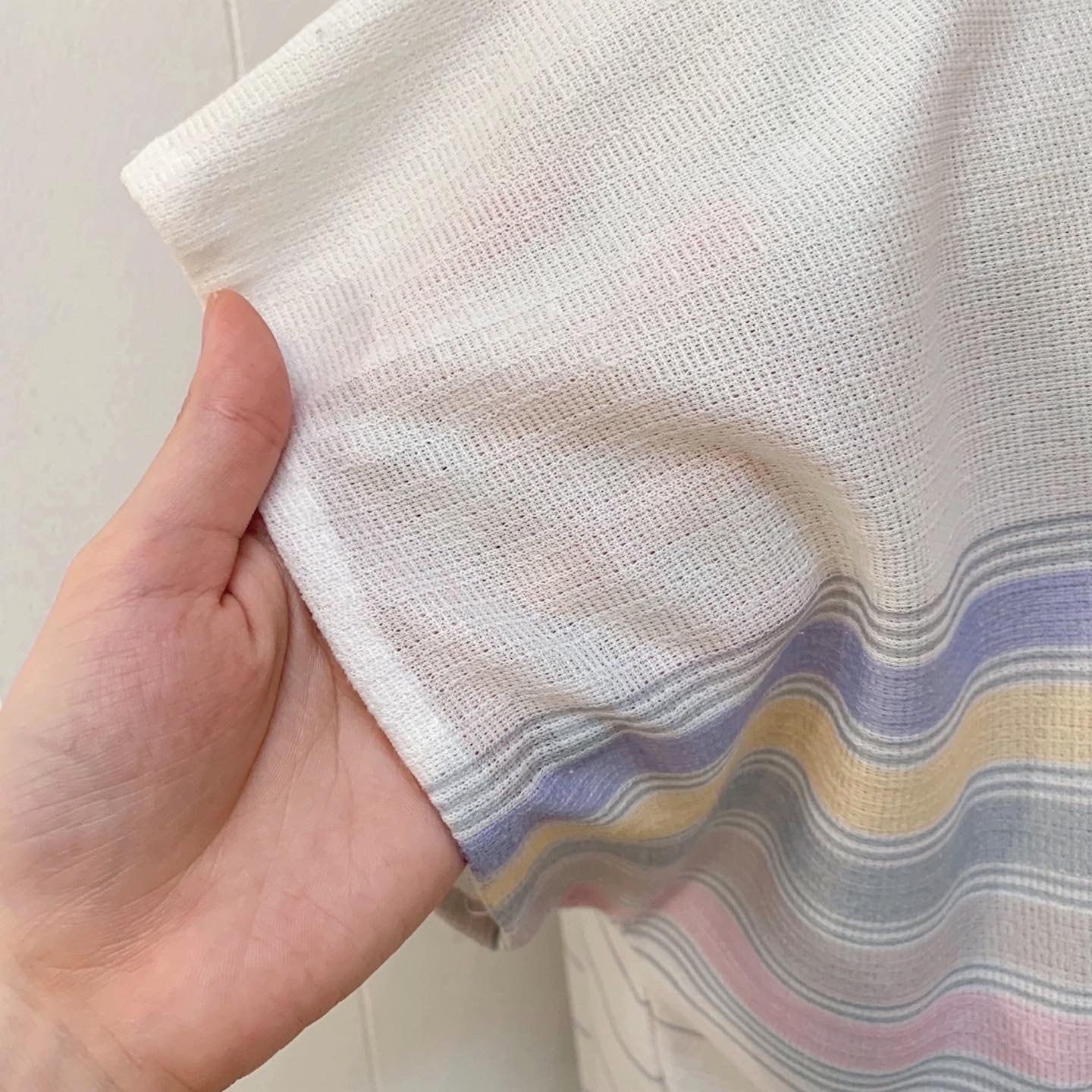 sherbet border french sleeve one-piece