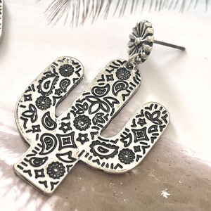 【1ペア】デザインサボテンピアス/オルテガ/コンチョ