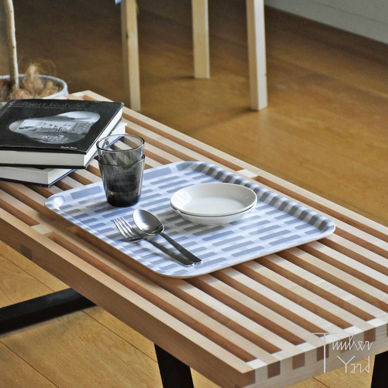 ONLINE限定】シエナ トレー / 43×33 cm / グレー / ライトグレー