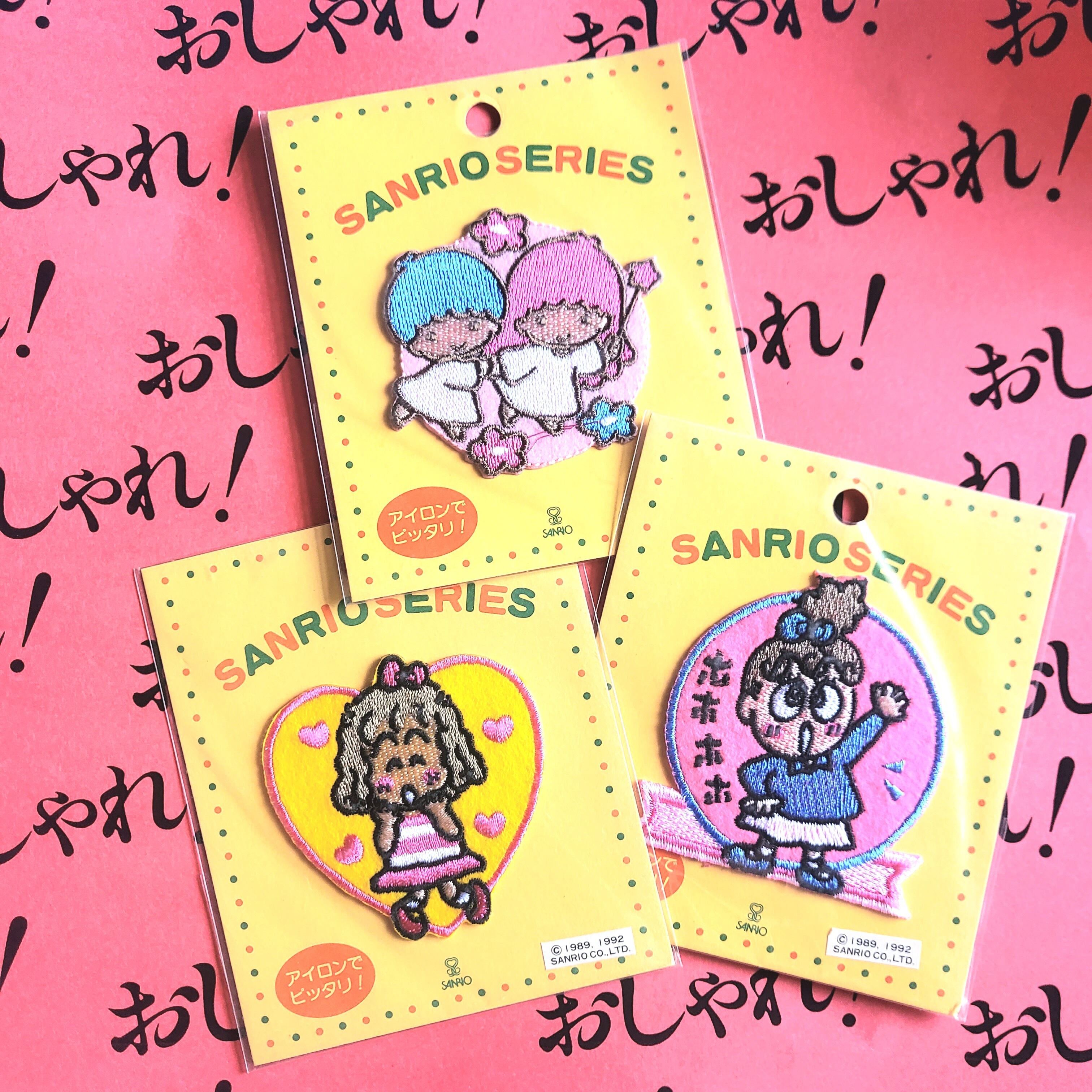 サンリオ アイロンワッペン3種 リトルツインスターズ るるる学園 91年 