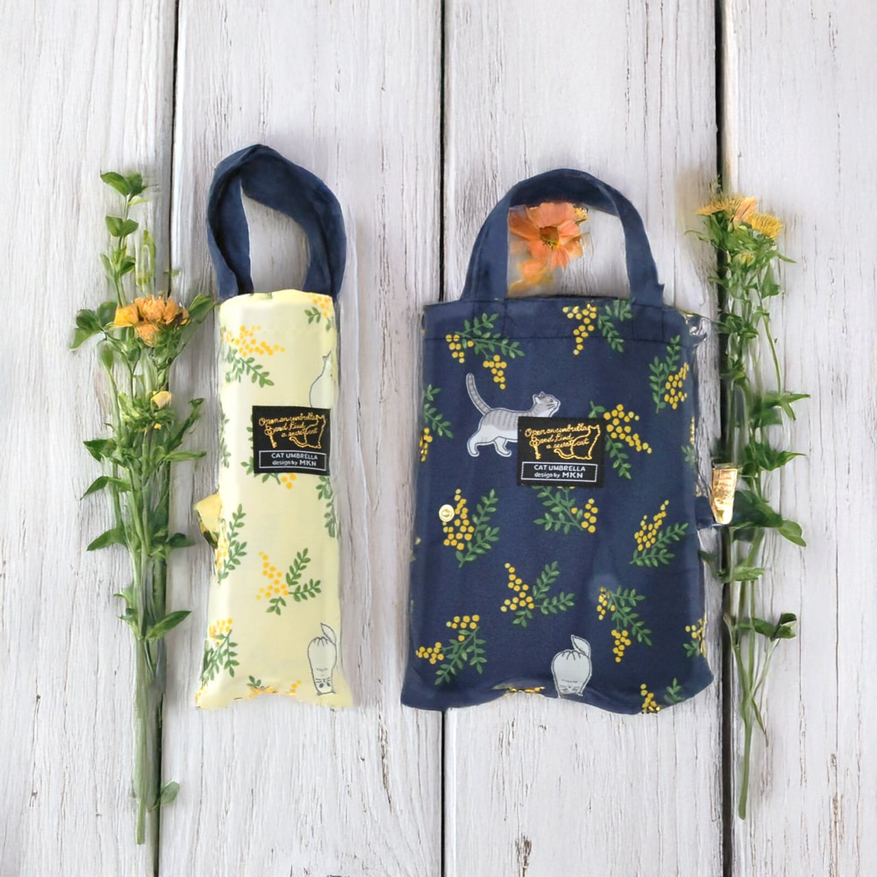 猫柄 折り畳み 傘 軽量 50cm ミニ ねこ トートバッグ型 猫雑貨 プレゼント