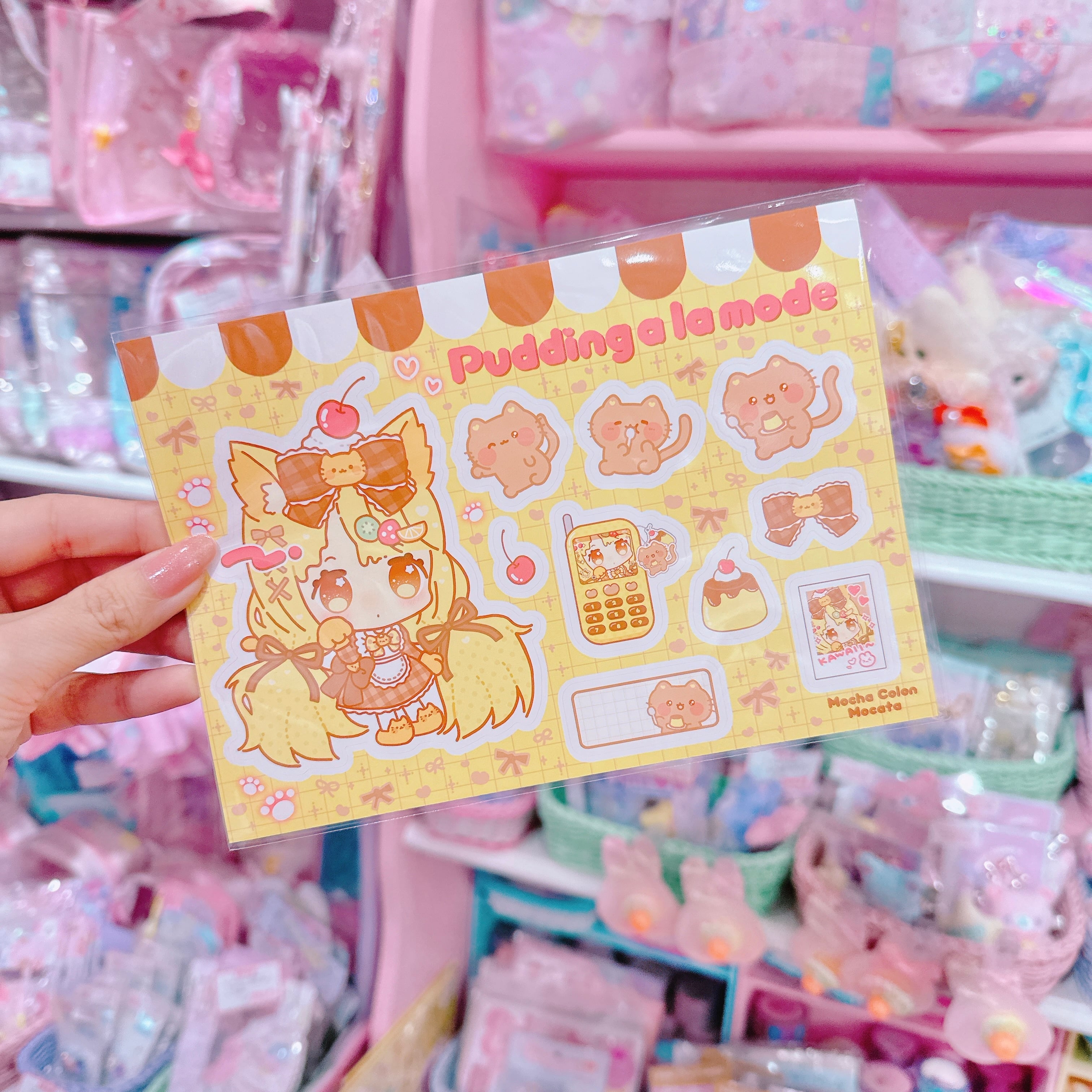 【G3】17-3プリンアラモードな女の子シール