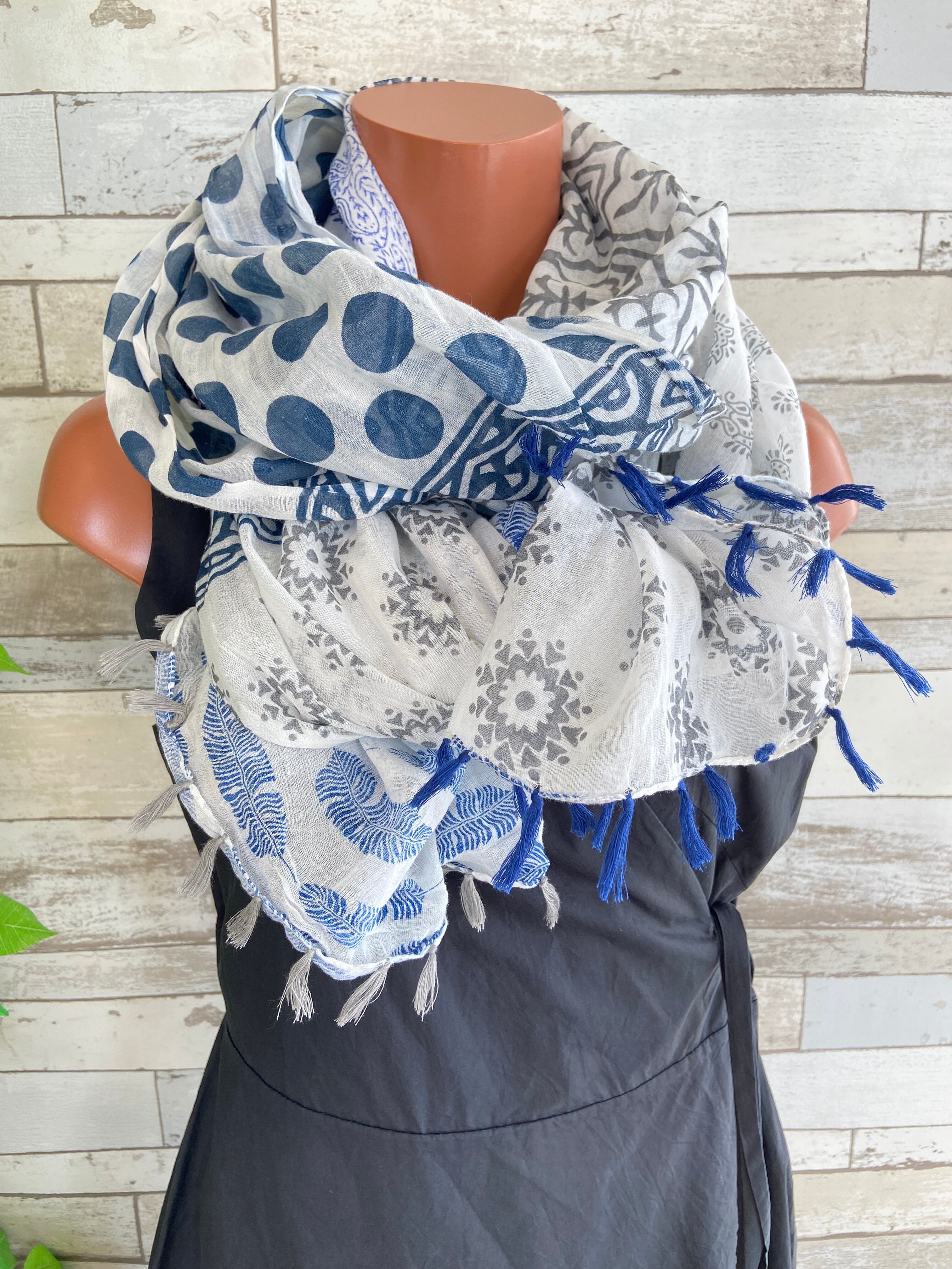 COTTON 100%コットン 夏のストール インポート大判・ロングストール