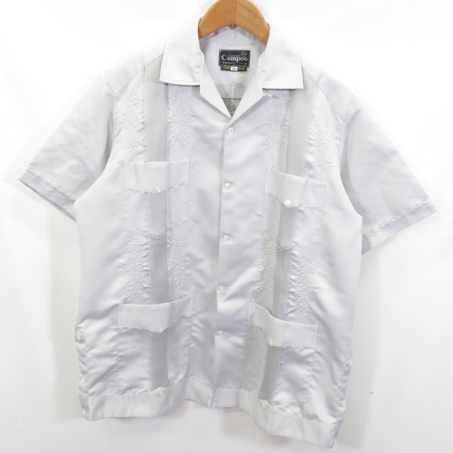Campos 刺繍 キューバシャツ 長袖 メキシコ製 Campos 刺繍 キューバシャツ 長袖 メキシコ製 Campos 刺繍