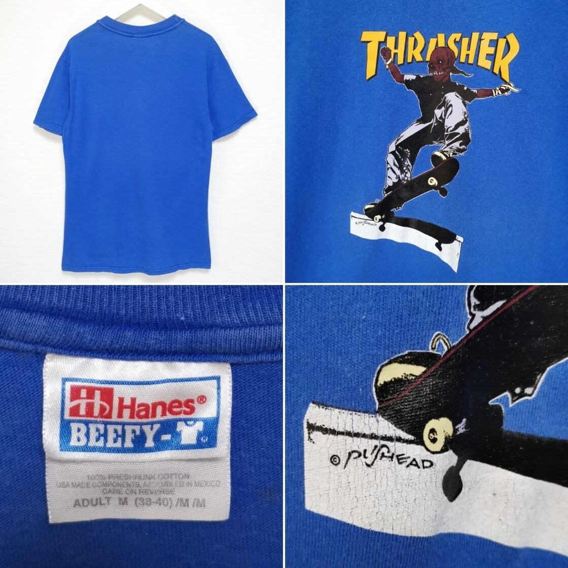 送料無料 M 90s THRASHER PUSHEAD Tシャツ HANES スラパス | Pay ID