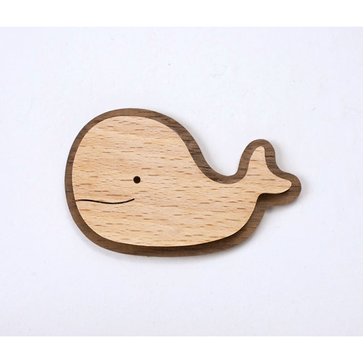 キッコロ 】動物の木製ブローチ うま・わに・くじら | GINZA HAKKO 木の香