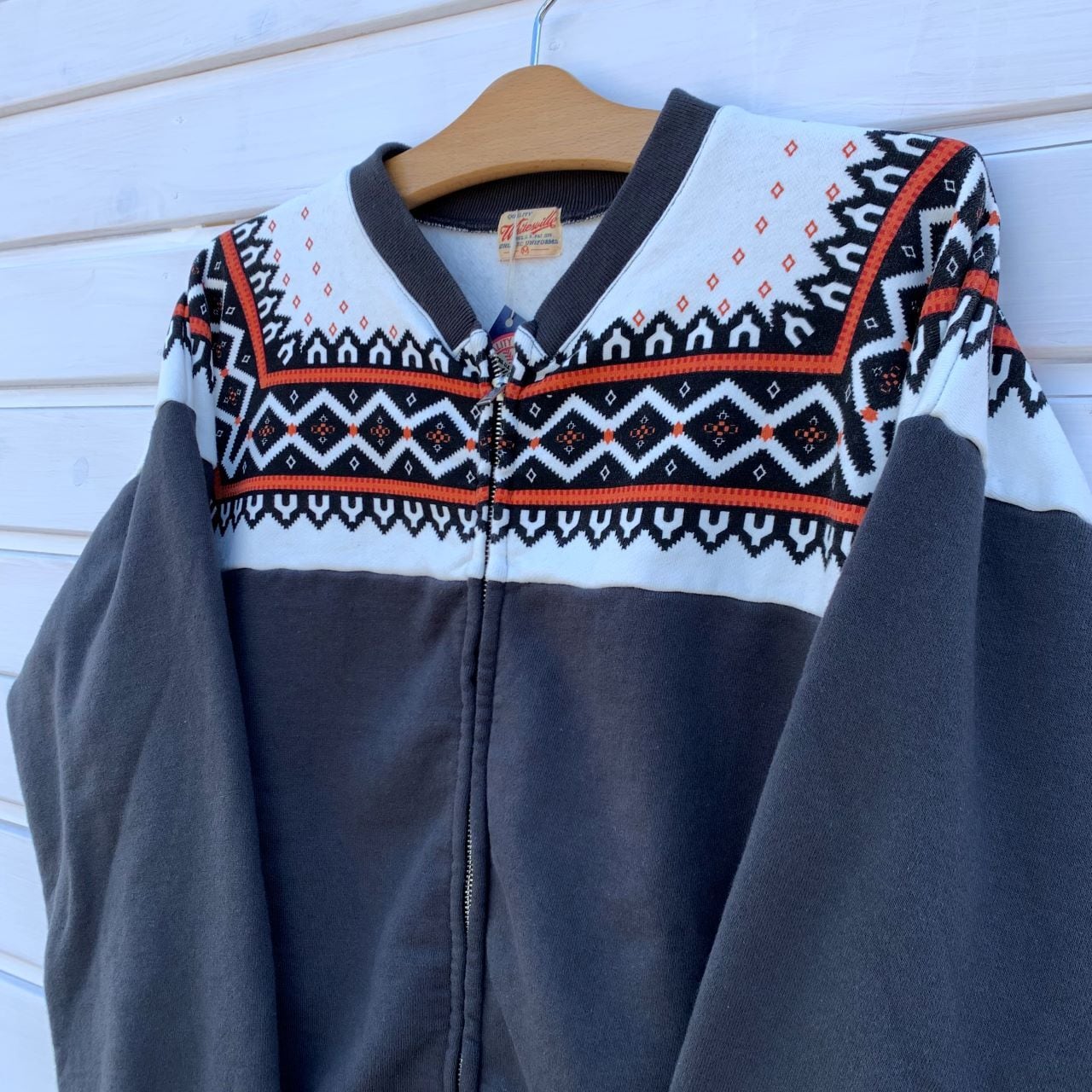 WHITESVILLE SNOW PATTERN SWEAT ZIP SHIRT | Jeans Shop 3rd Down