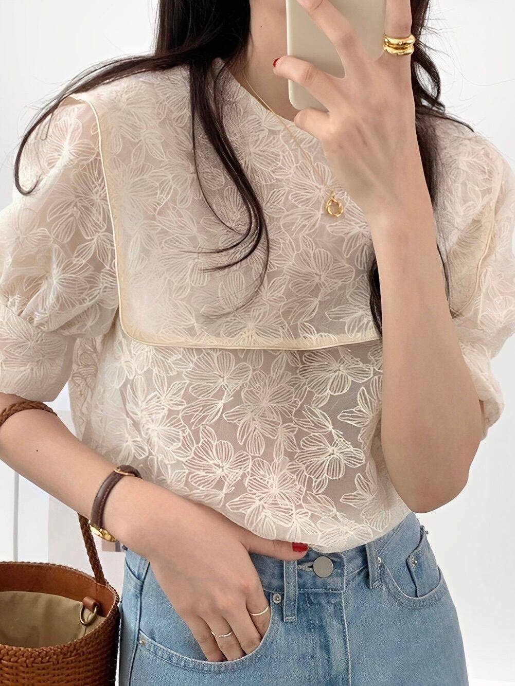 フラワーシアーブラウス.1291