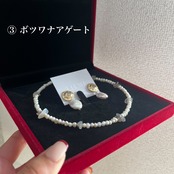 Xmas限定セット 〜煌めくパールピアス&パールネックレス〜