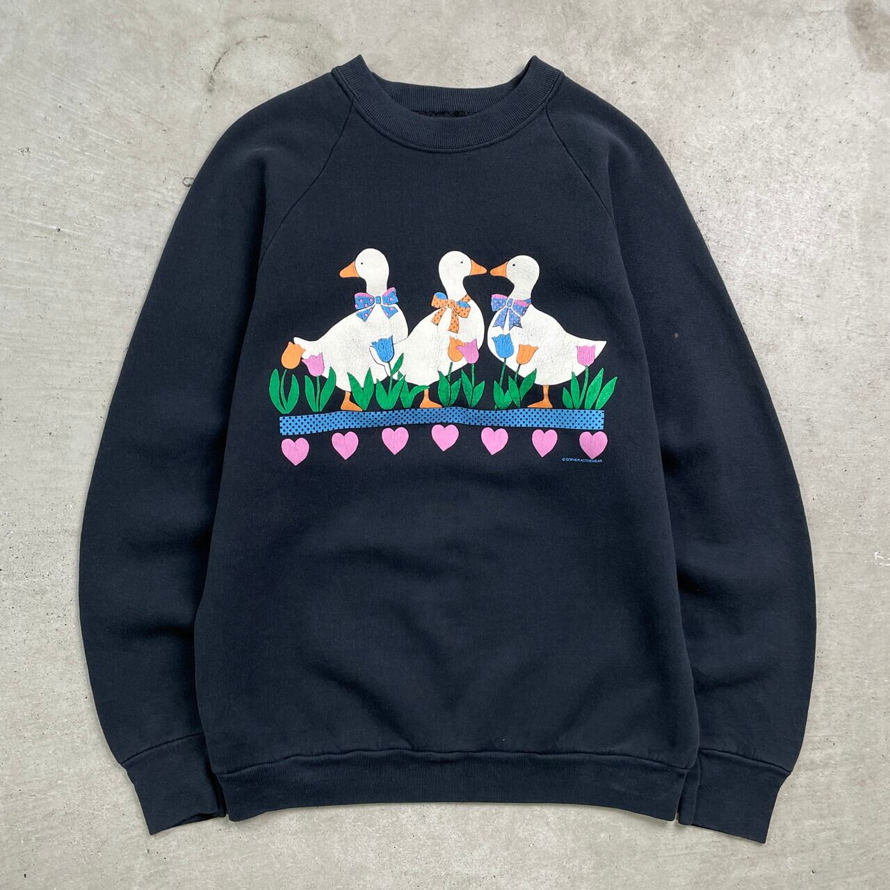 90年代 GOPHER ACTIVEWEAR アニマルプリント ラグランスウェットシャツ 