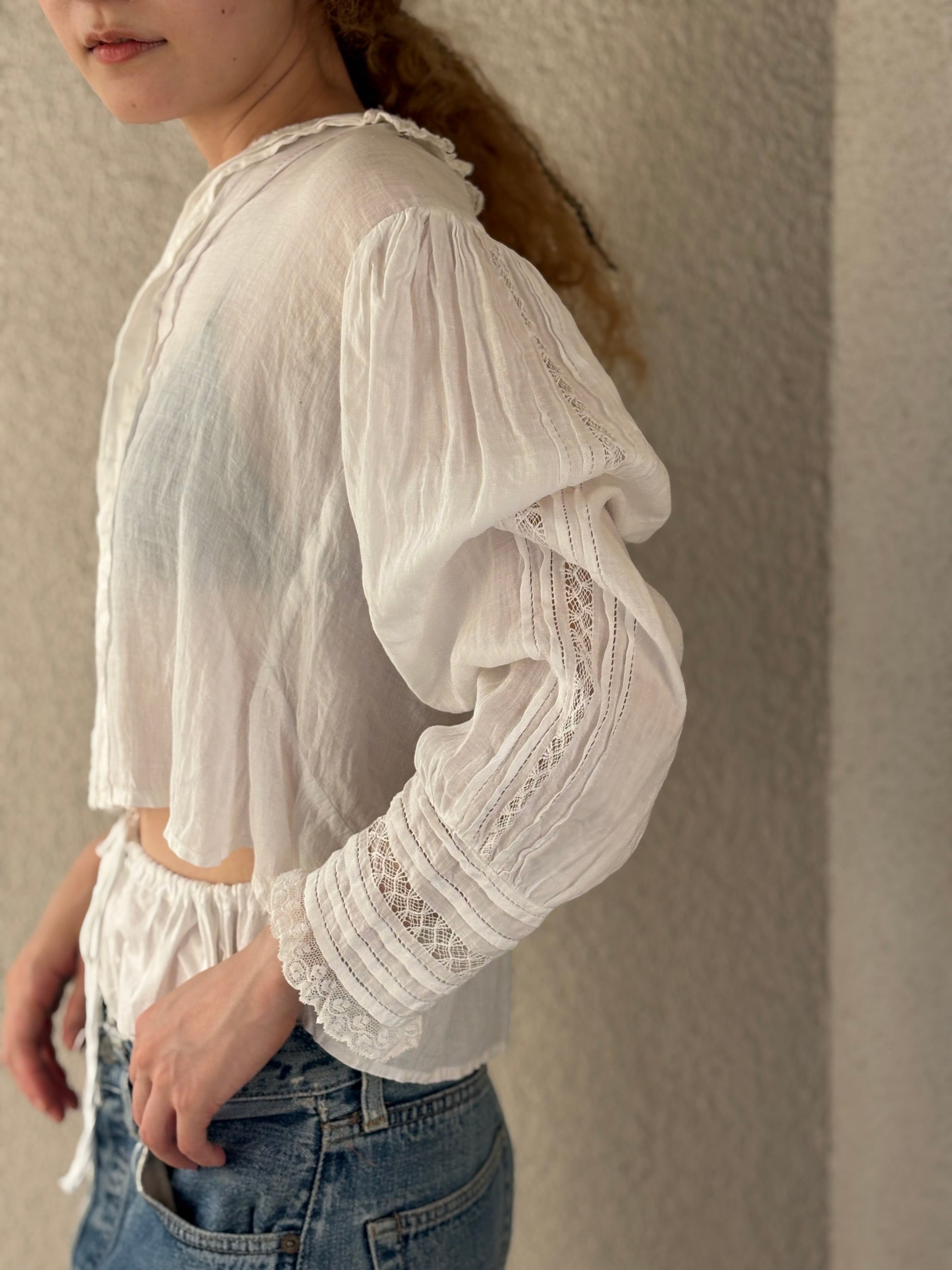 1900s antique cotton linen blouse | sunnyvintage