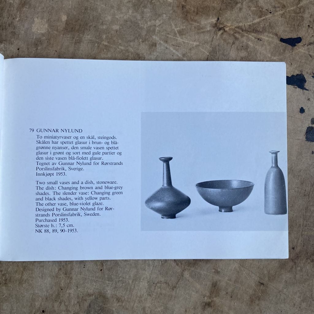 ノルウェーの国立工芸博物館が1946－1979年の間仕入れた物の