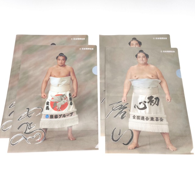大相撲・クリアファイル・日馬富士・雅山・4枚セット・No.250725-10・梱包サイズ60