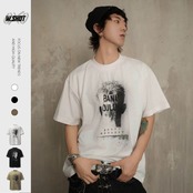 VINTAGE ストリート スタースタッズプリントTシャツ T2111