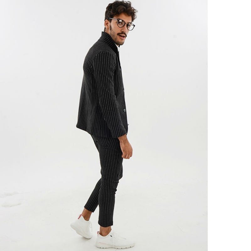 再入荷 slowGan スローガン ストライプセットアップ ジャケット