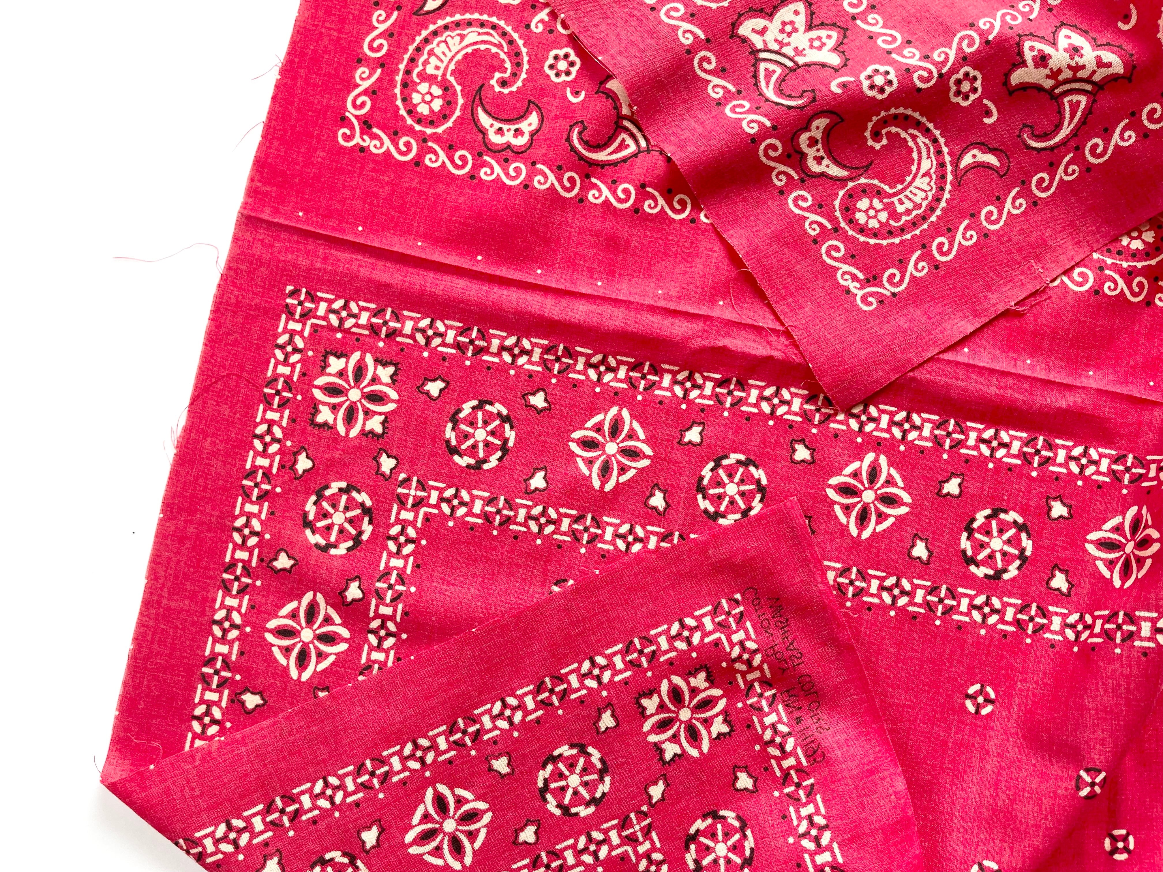 希少 ビンテージ 漢字 総柄 シルク スカート レア / ハンドメイド 赤 白