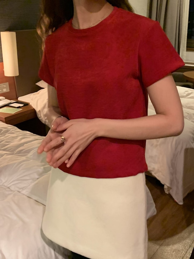 (予約) LIFFEY / Boucle wool mini skirt 2color