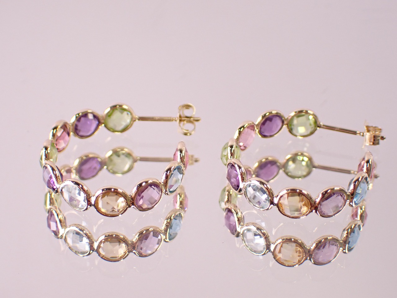 K14 マルチストーンピアス　[D2-206]