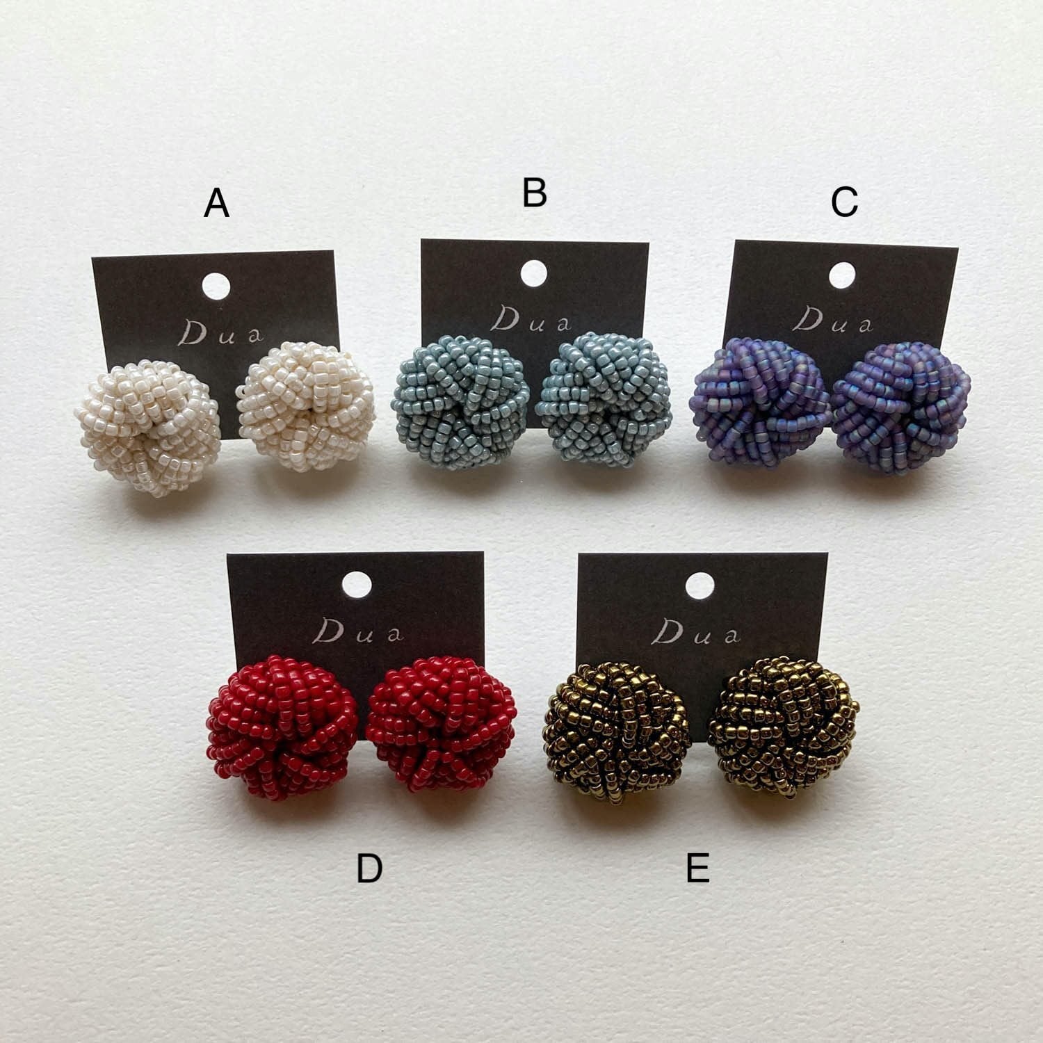 Duaオリジナル シャワー台カボションの〈ピアス/イヤリング〉 | Dua