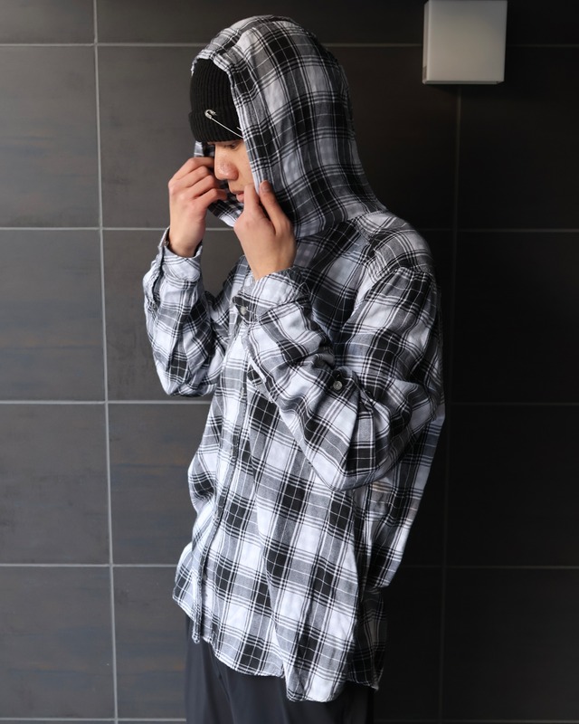 Check shirt hoodie