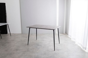 【4点セット】Evie 幅110cm石目柄ダイニングテーブル+ダイニングベンチ+チェア2脚