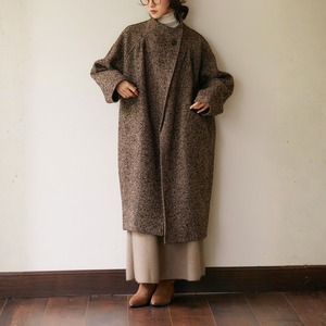 レトロツィード スタンドカラーコート W01362