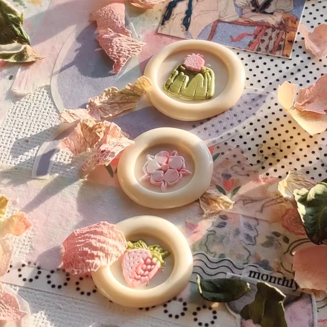 シーリングスタンプヘッド  ストロベリーセット