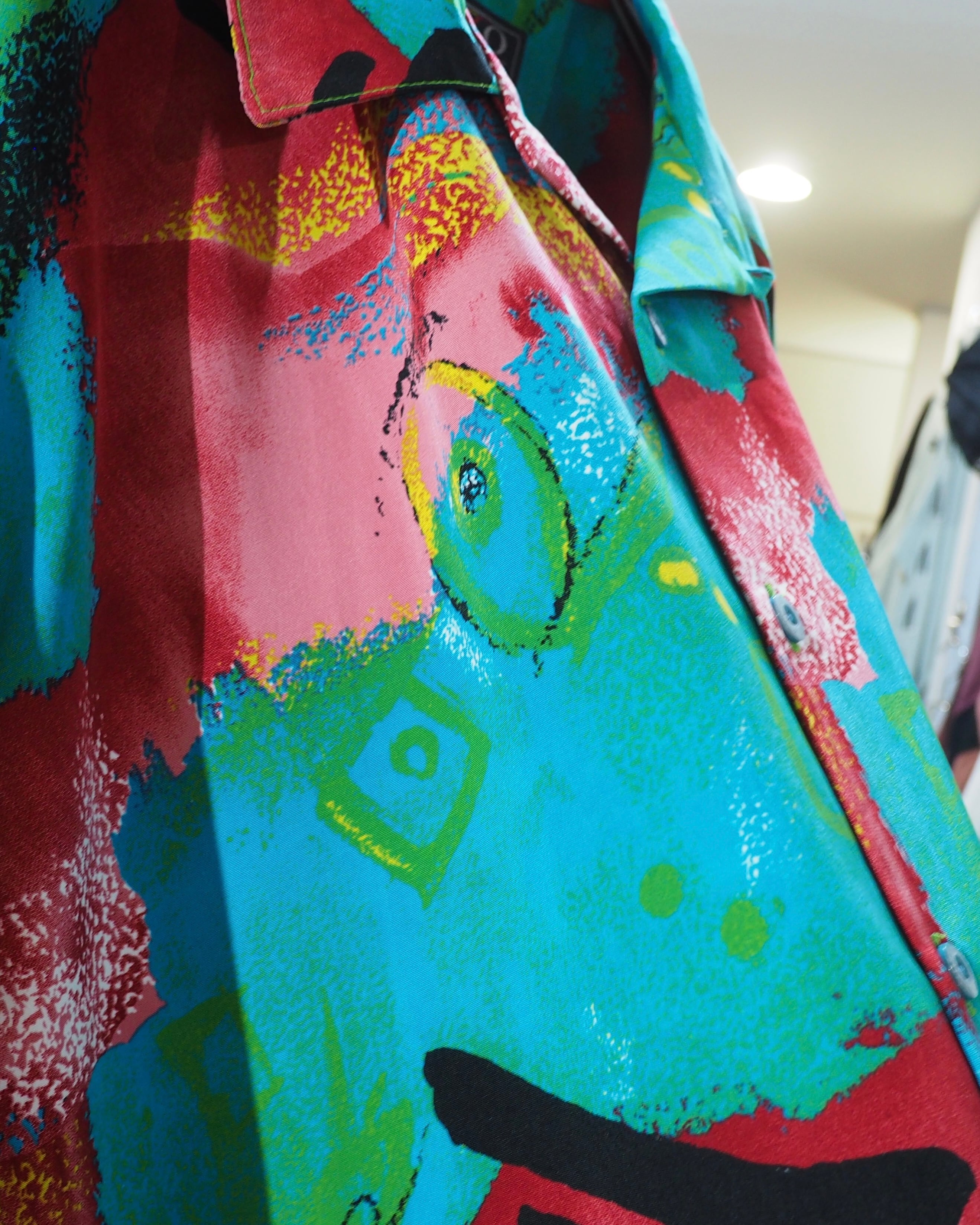 1990s ” 混沌 ” Beautiful Chaos painting Art vintage Over silhouette SS shirt