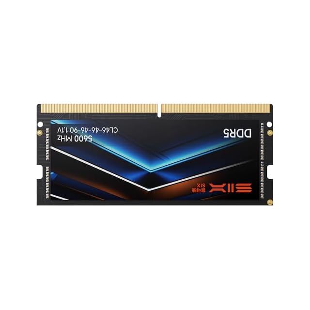 SIX DDR5 RAM 1枚16GB 5600MHz SODIMM ノートPC用メモリ - 1.1V超低