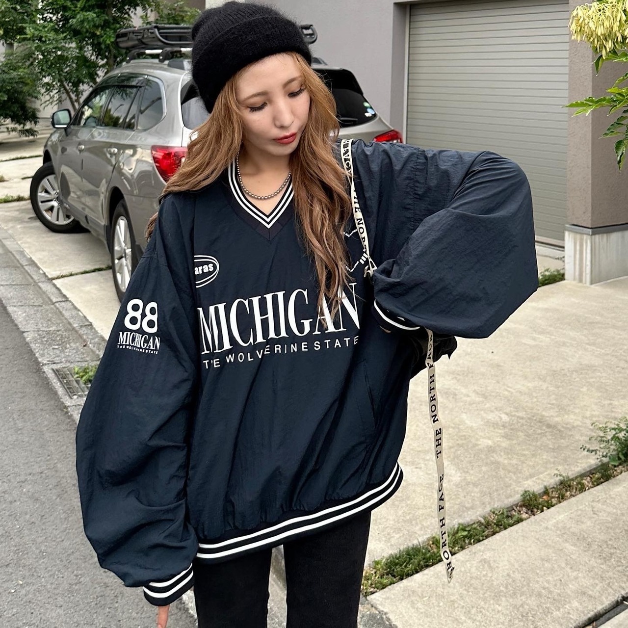 Design ナイロンビッグプルオーバー PO／Navy