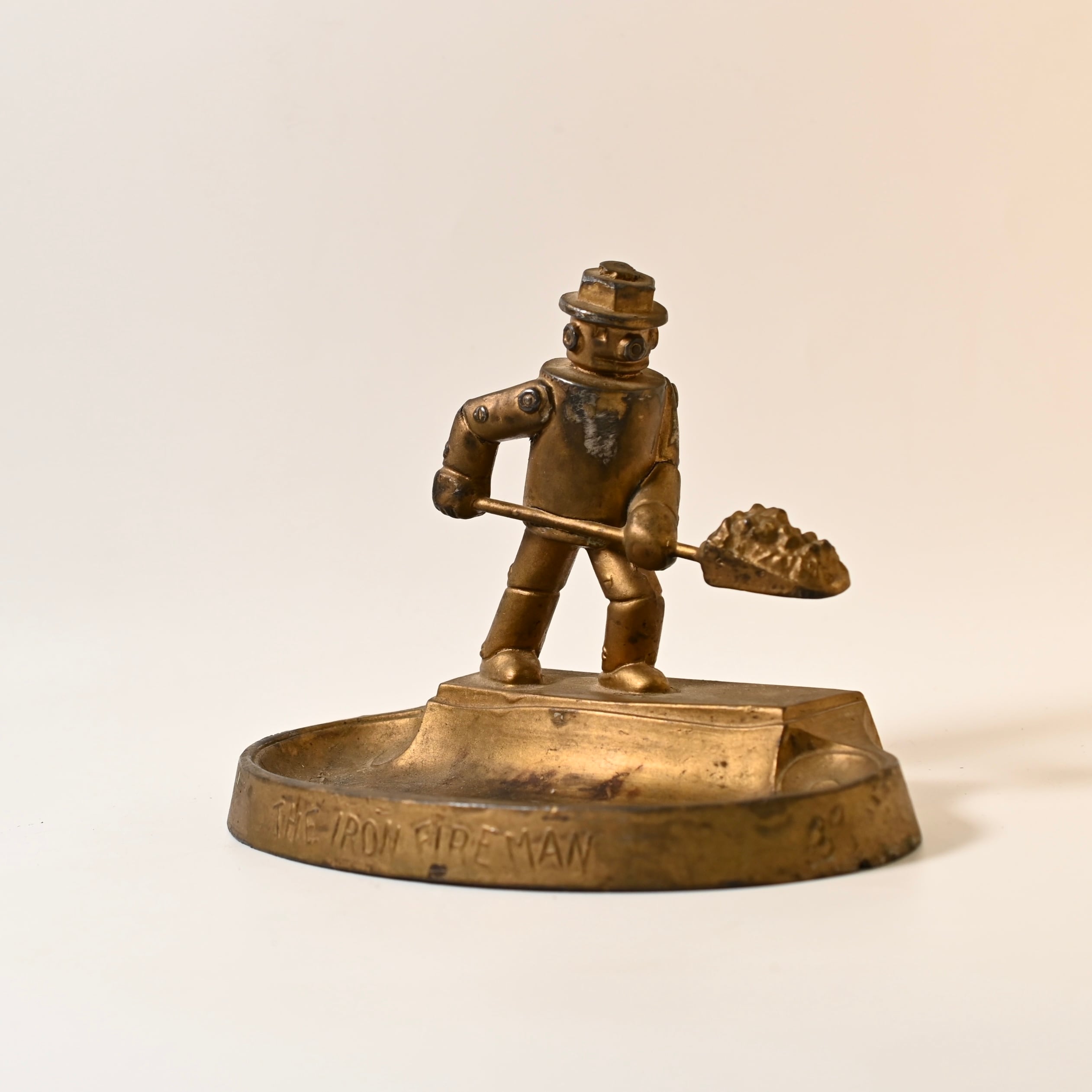 20's~ Vintage Iron Fireman Advertising Ashtray | Button Works