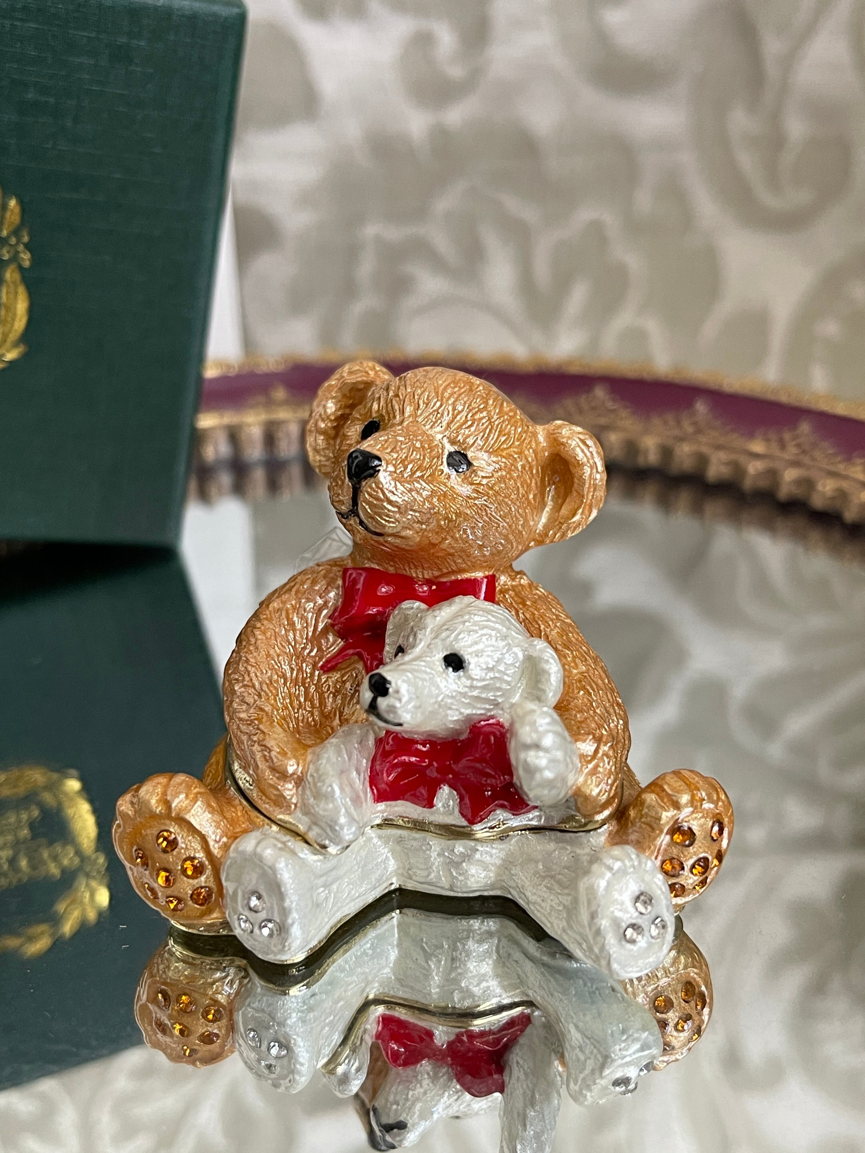 ◆テディベア◆ベア◆ネックレス付◆エナメルBOX◆シークレット◆トリンケットボックス◆英国◆◆