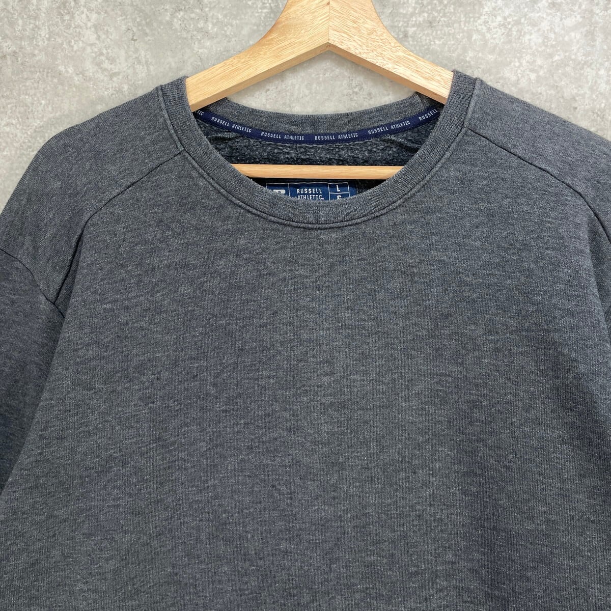 RUSSELL ATHLETIC ブランクスウェットシャツ 無地 前ポケ付き メンズL